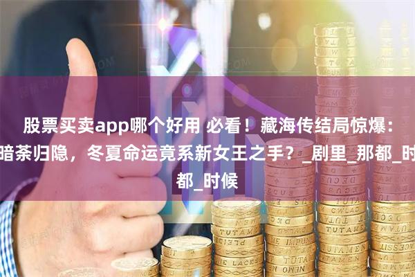 股票买卖app哪个好用 必看！藏海传结局惊爆：香暗荼归隐，冬夏命运竟系新女王之手？_剧里_那都_时候
